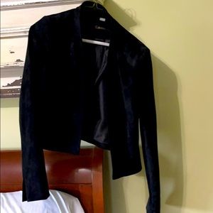 Faux suede blazer from Calvin Klein